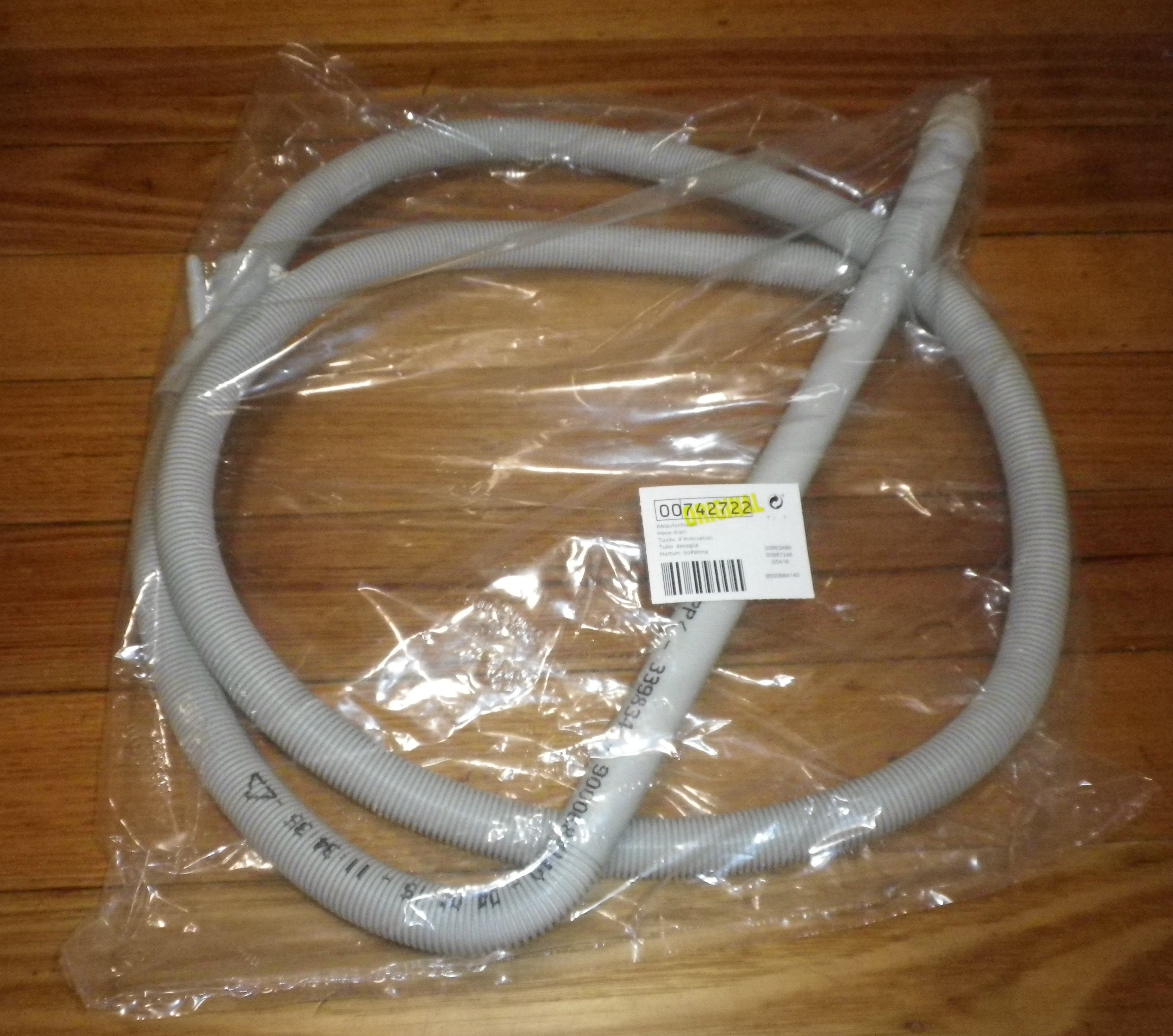 Bosch Maxx WAK24160, 24220 Series Genuine Washing Machine Drain Hose - Part 742722
