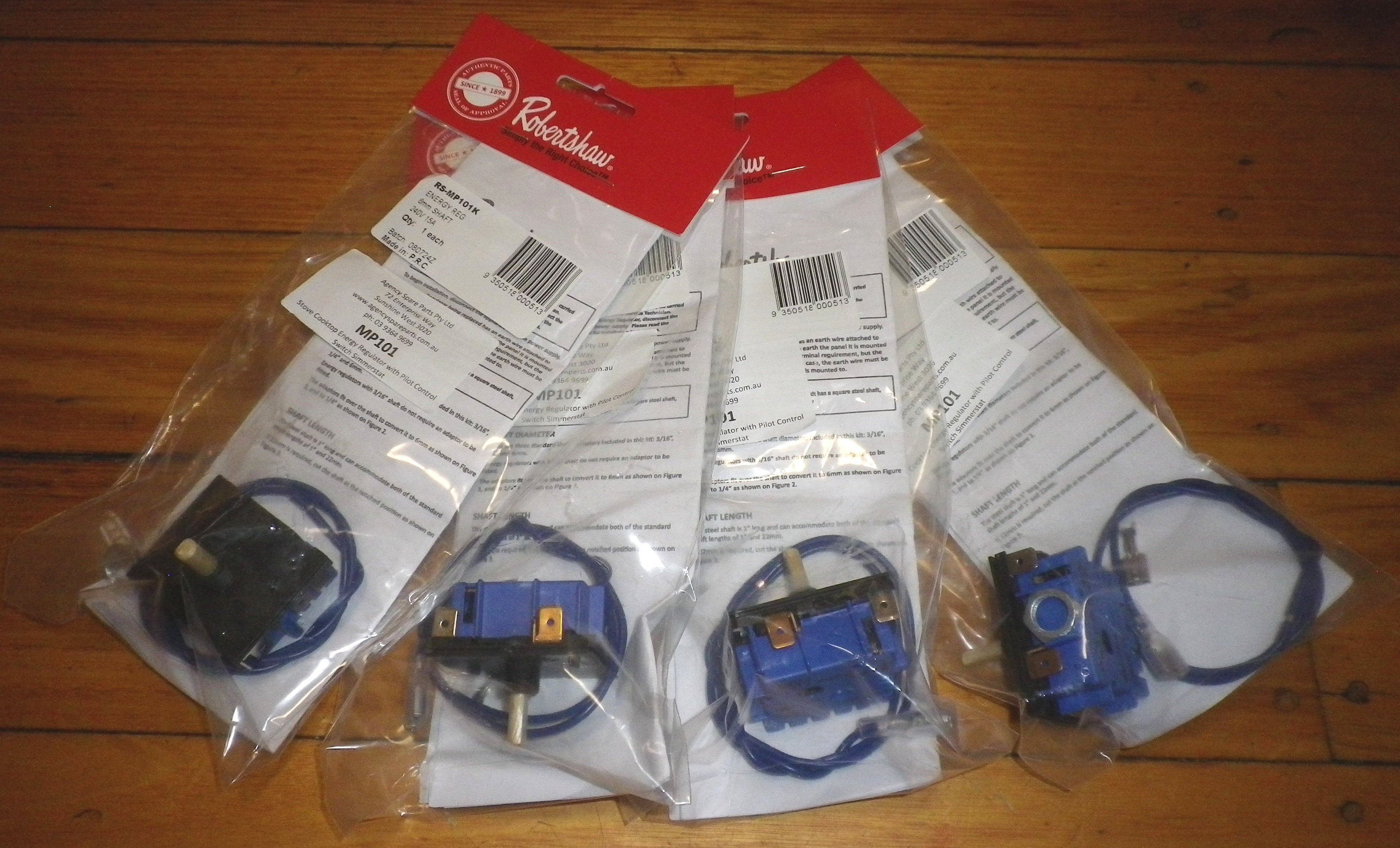 Quantity of 4 Chef, Simpson, Westinghouse MP101 - EAC Simmerstat Controls for Hotplates - Part Number SM - 101