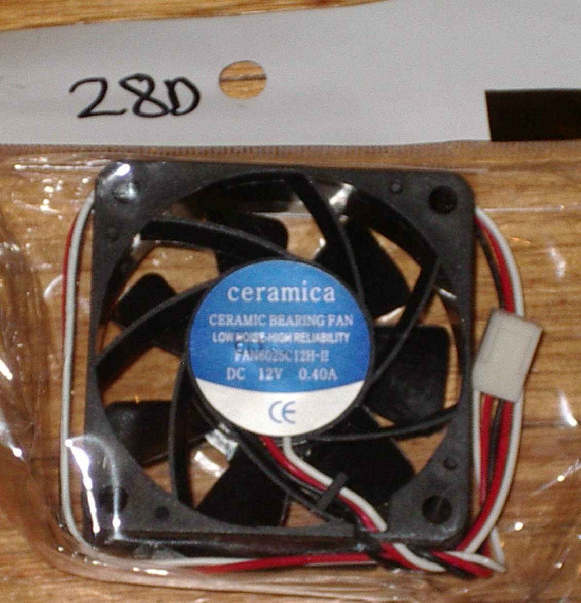 High-Speed 60x25mm Ceramic Computer Case and Power Supply Cooling Fan - Part # FAN6025C12H