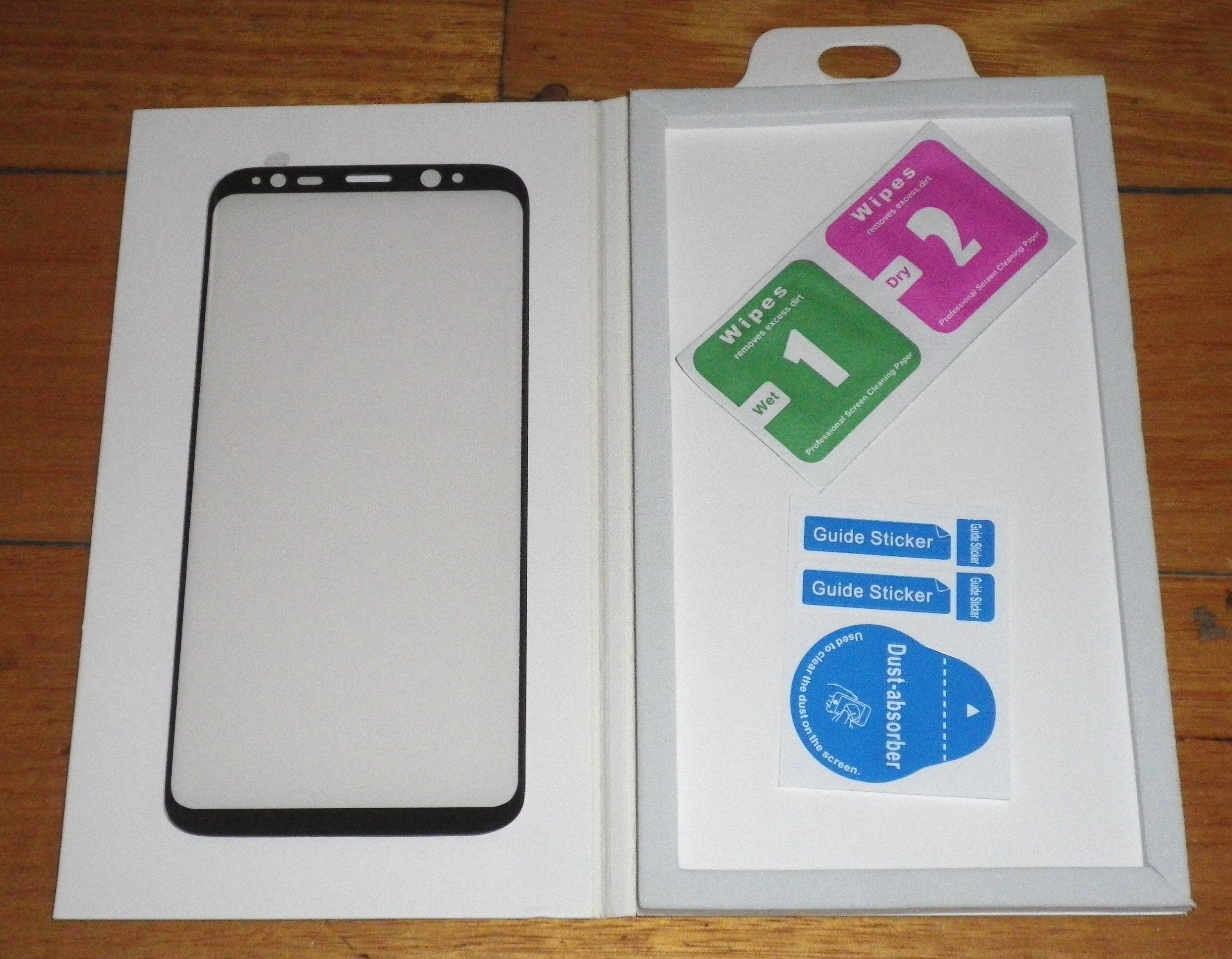 Samsung Galaxy S8 High - Quality Tempered Glass Screen Protector with Black Trim - Part Number SCG6920GT - BK