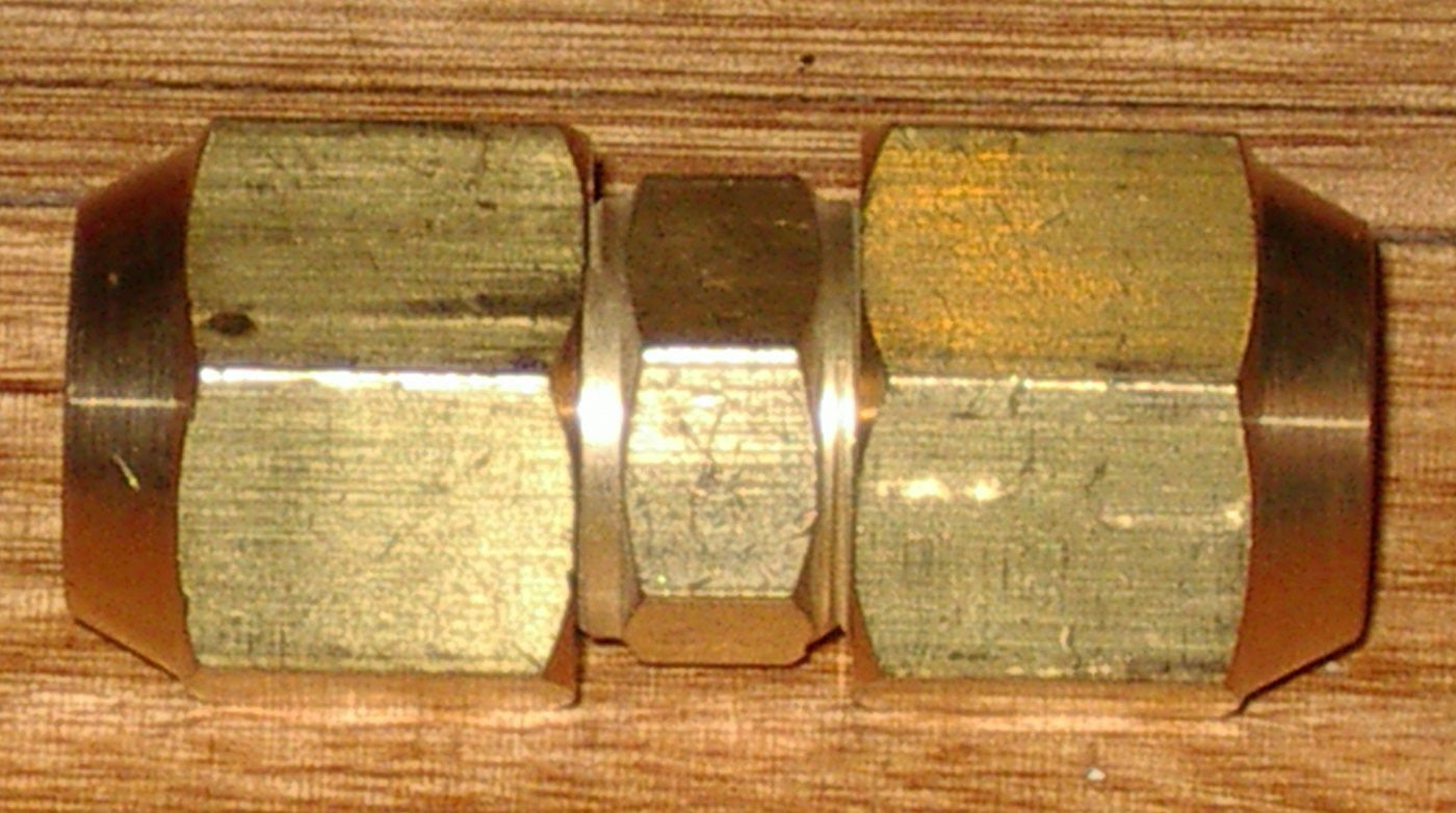 High - Quality Brass 1/2 Inch SAE Flare Union Kit with Flare Nuts for Refrigeration - Part # RF423KIT