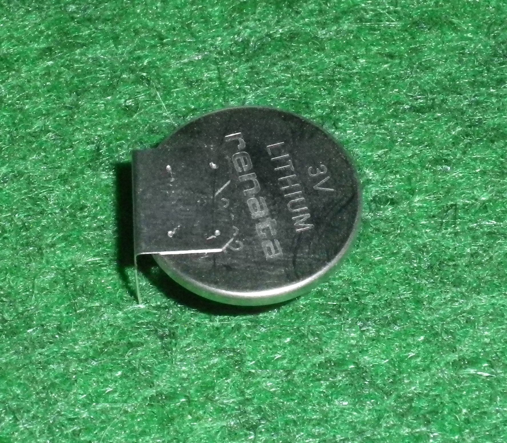3V CR2032-RH Lithium Battery with Horizontal Solder Pins for Memory Use