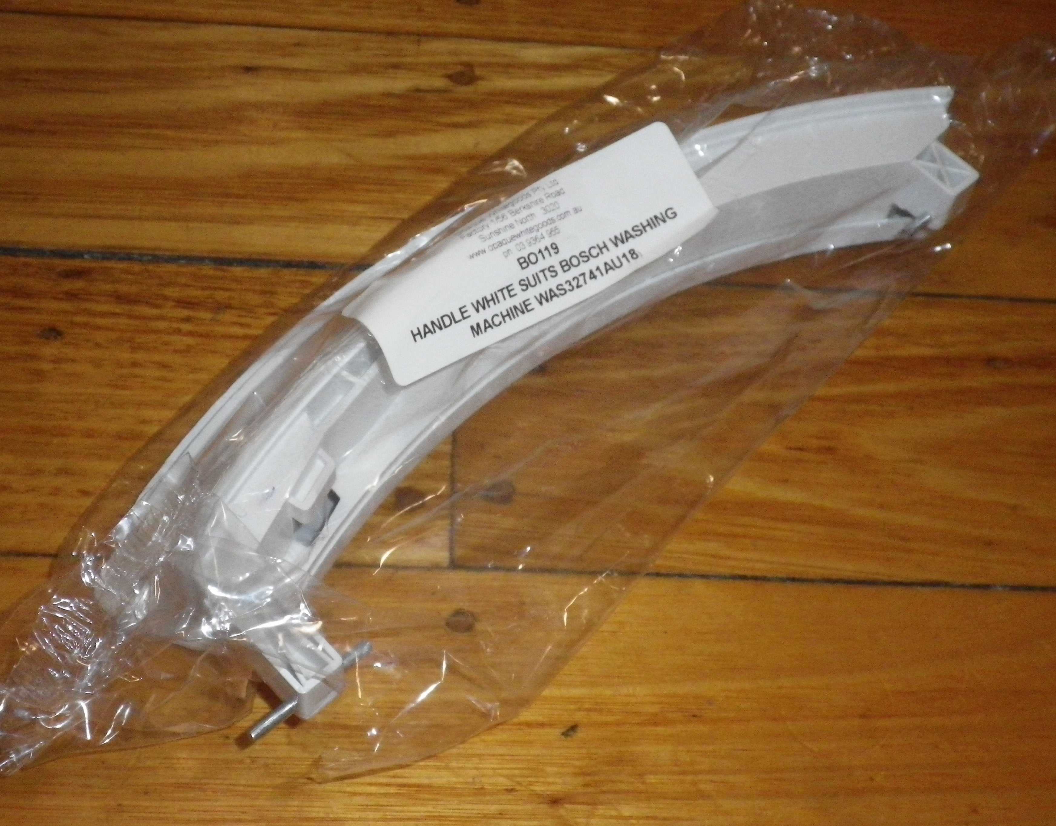 White Door Handle Compatible with Bosch Logixx 8 Front Loader - Part BO119