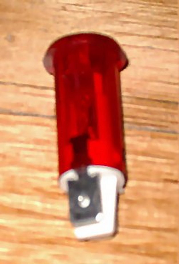 Universal 240VAC Round Red Neon Indicator Light - Part A29A