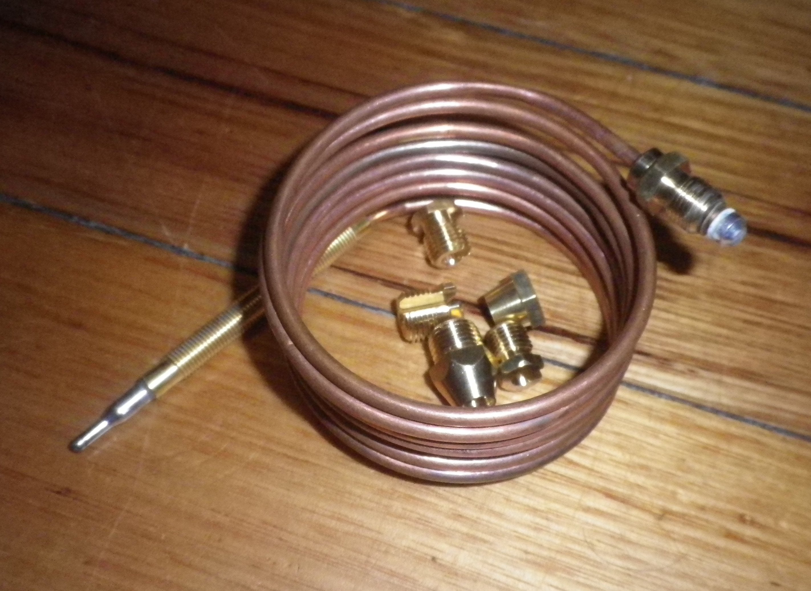 1500mm Universal Threaded Gas Hot Water Thermocouple with Nuts - Part # SE230
