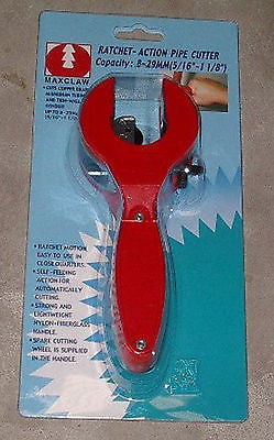 Ratchet Style Pipe and Tubing Cutter - Ideal for Tight Spaces, Part # TC110, Cutting Range from 5/16 to 11/8 Inches
