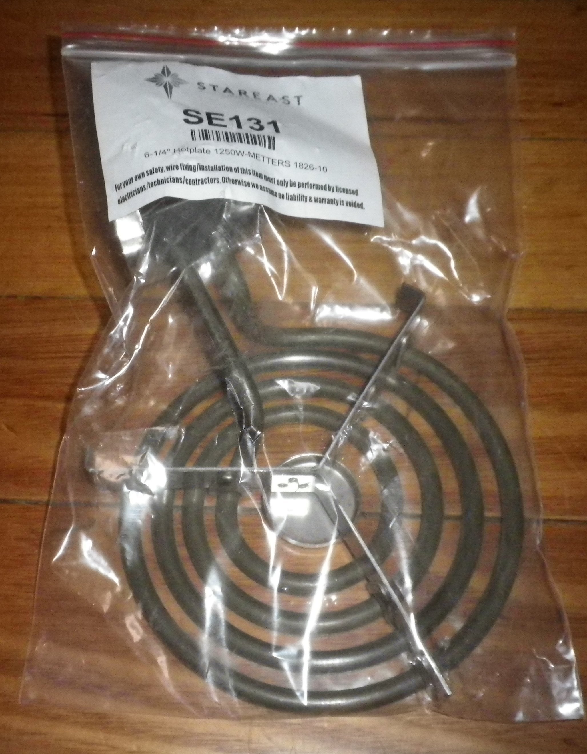 6.25-inch 1250-Watt Metters-compatible Wired Hotplate - Model Part # 1826-10SE, SE131