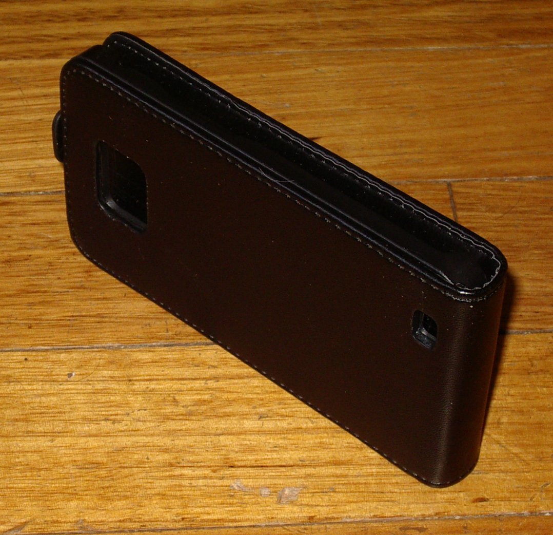 Premium Hard Leather Flip Open Wallet Case for Samsung Galaxy S2 - Model ALC6456