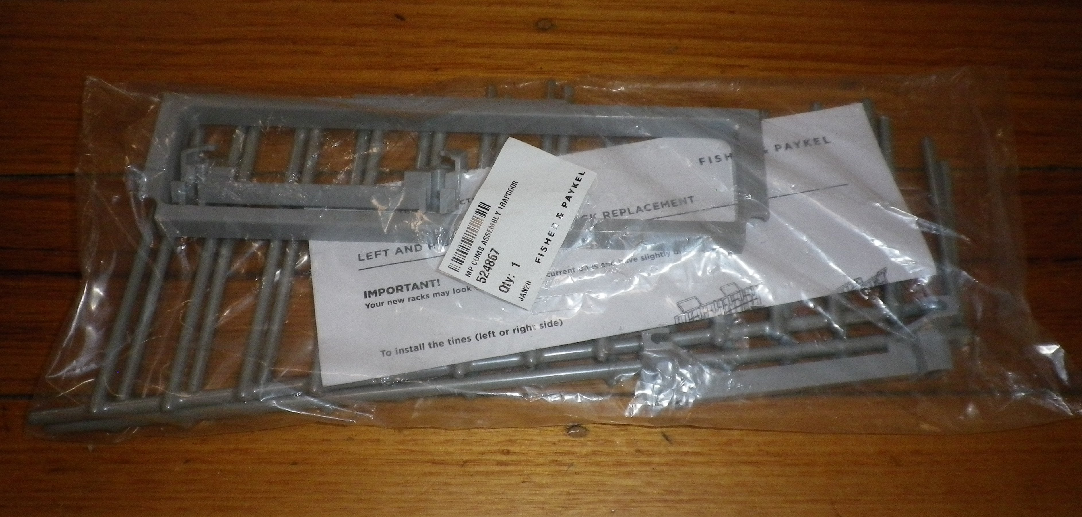 Fisher & Paykel Phase6 DishDrawer Dishwasher Tray Tines, Clips & Trapdoor - Part # FP524867