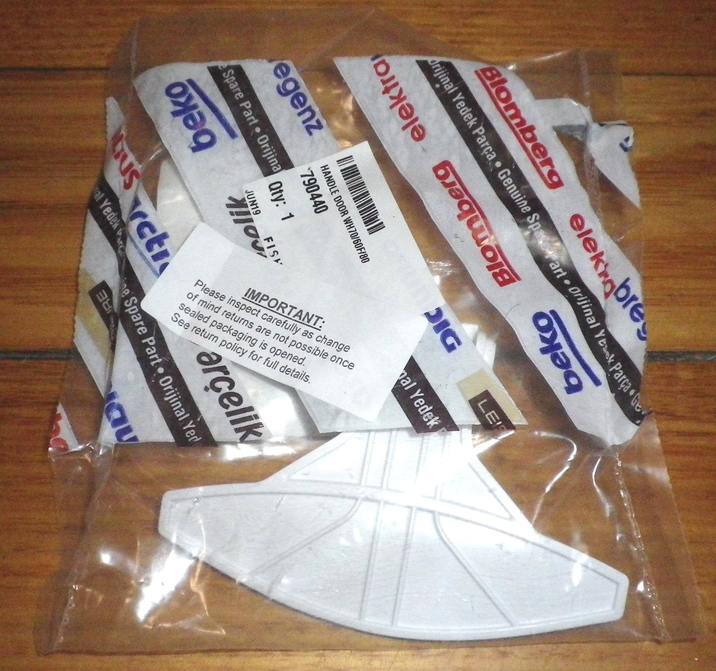 Fisher & Paykel Front Loader Washing Machine Door Handle - Part # FP790440, 2813170100
