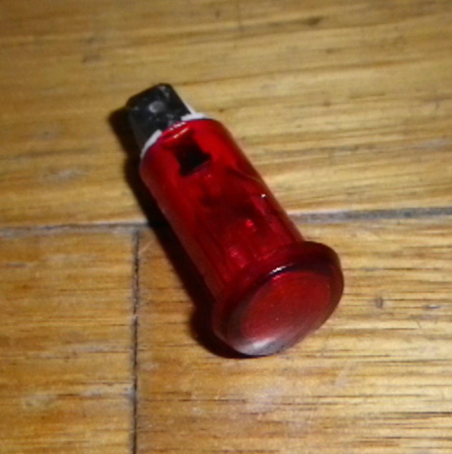 Universal 240VAC Round Red Neon Indicator Light - Part A29A
