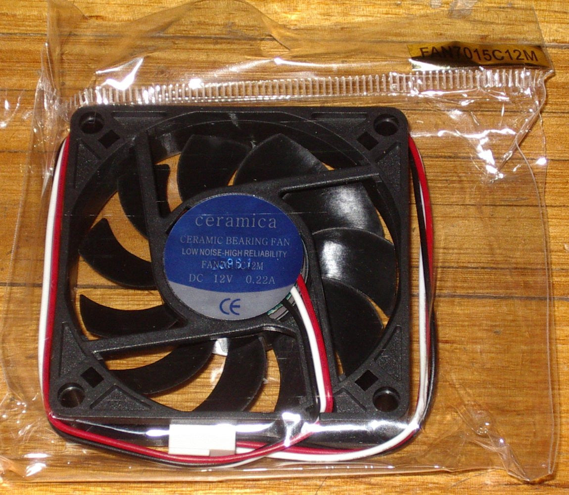 High - Performance 12V 70mm x 15mm Computer Case and Power Supply Cooling Fan - Part # FAN7015C12M