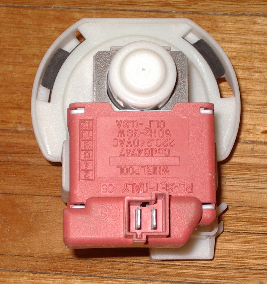 Aftermarket Replacement Whirlpool Dishwasher Drain Pump Motor - Part Number UNI208