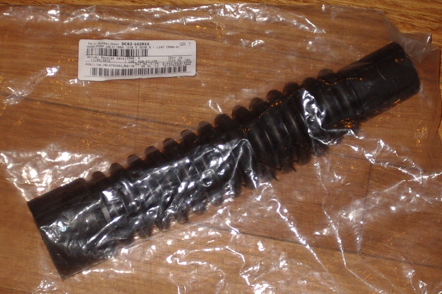 250mm Samsung Washer Tub to Pump Hose - Part # DC62 - 10291B