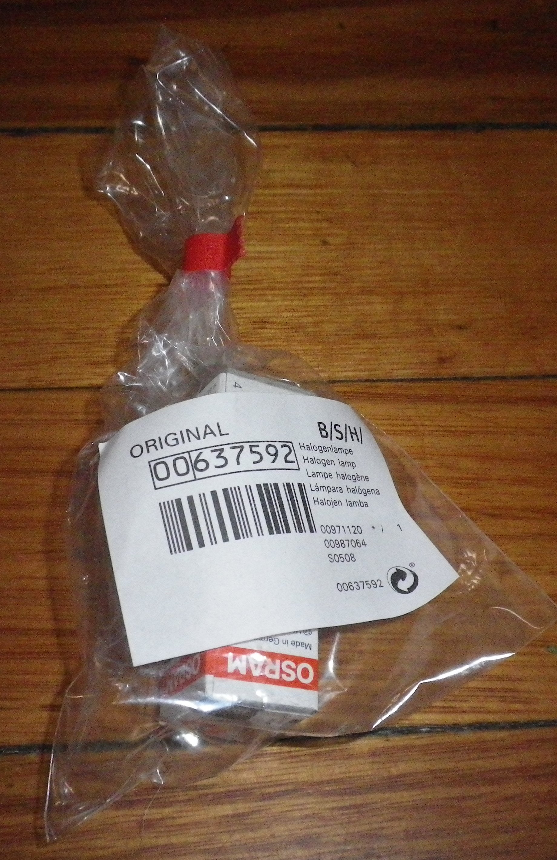 Genuine 40W 230VAC Halogen Globe for Bosch, Neff, Siemens Pyrolytic Ovens - Part No. 637592