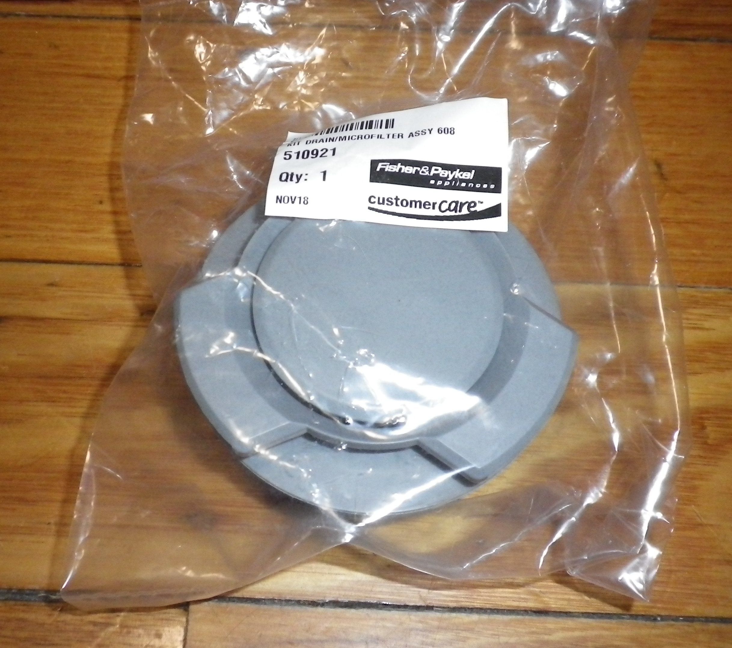 Fisher & Paykel Dishdrawer 608 Series High - Performance Drain Micro Filter, Genuine Part # FP510921