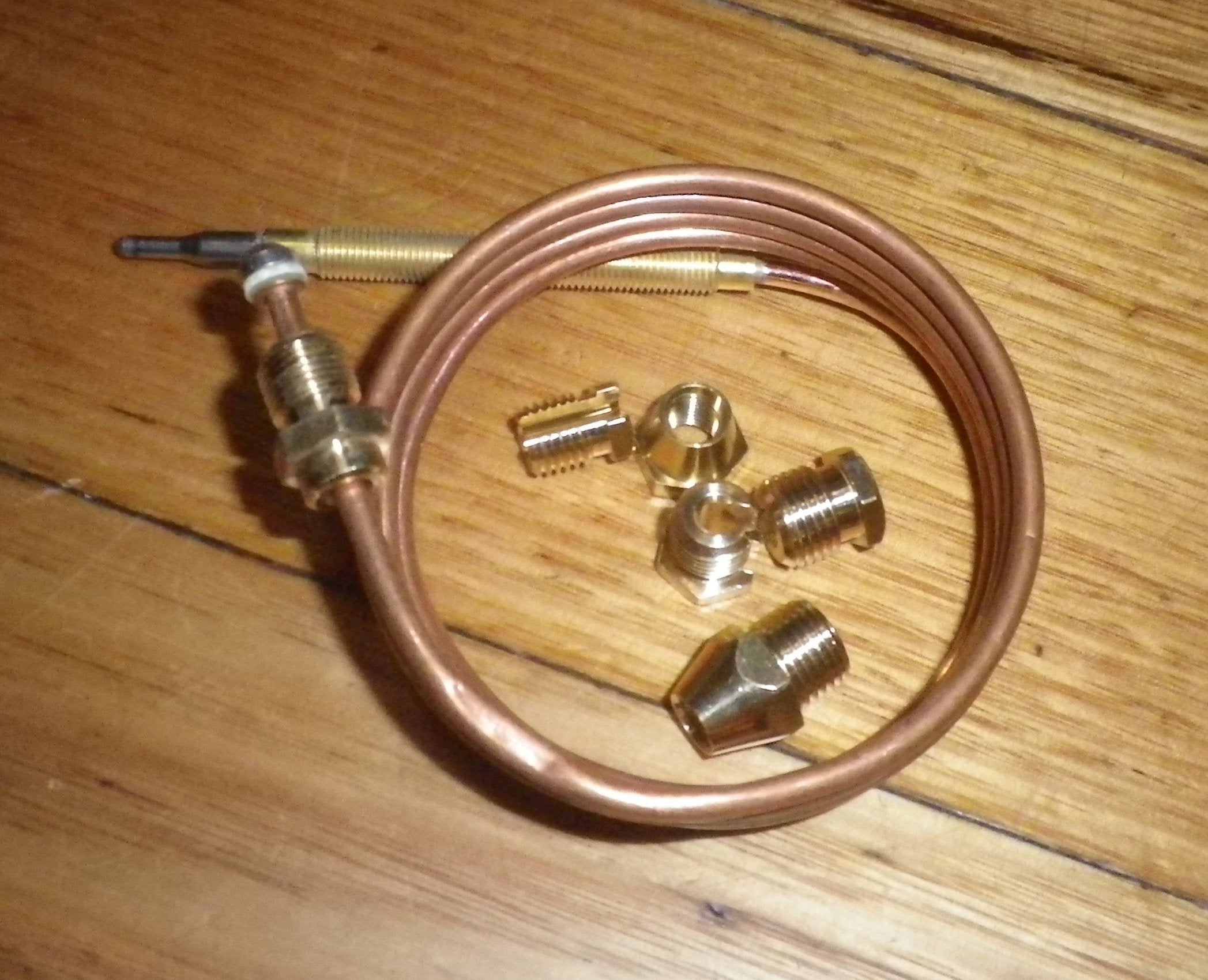1200mm Universal Threaded Gas Hot Water Thermocouple with Nuts - Part # SE236