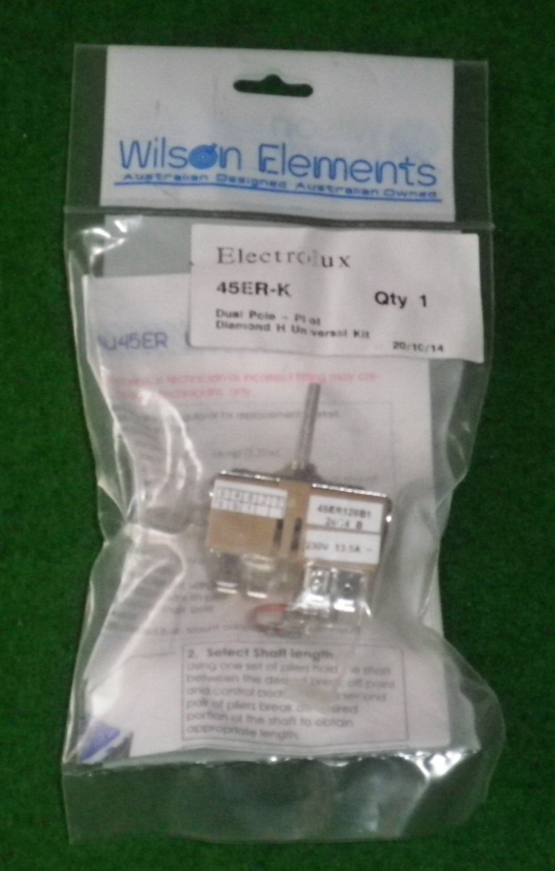 Universal Double Pole Hotplate Infinite Simmerstat Control Switch - Part No. 4055980645, 45ER - K Suitable for Multiple Appliances