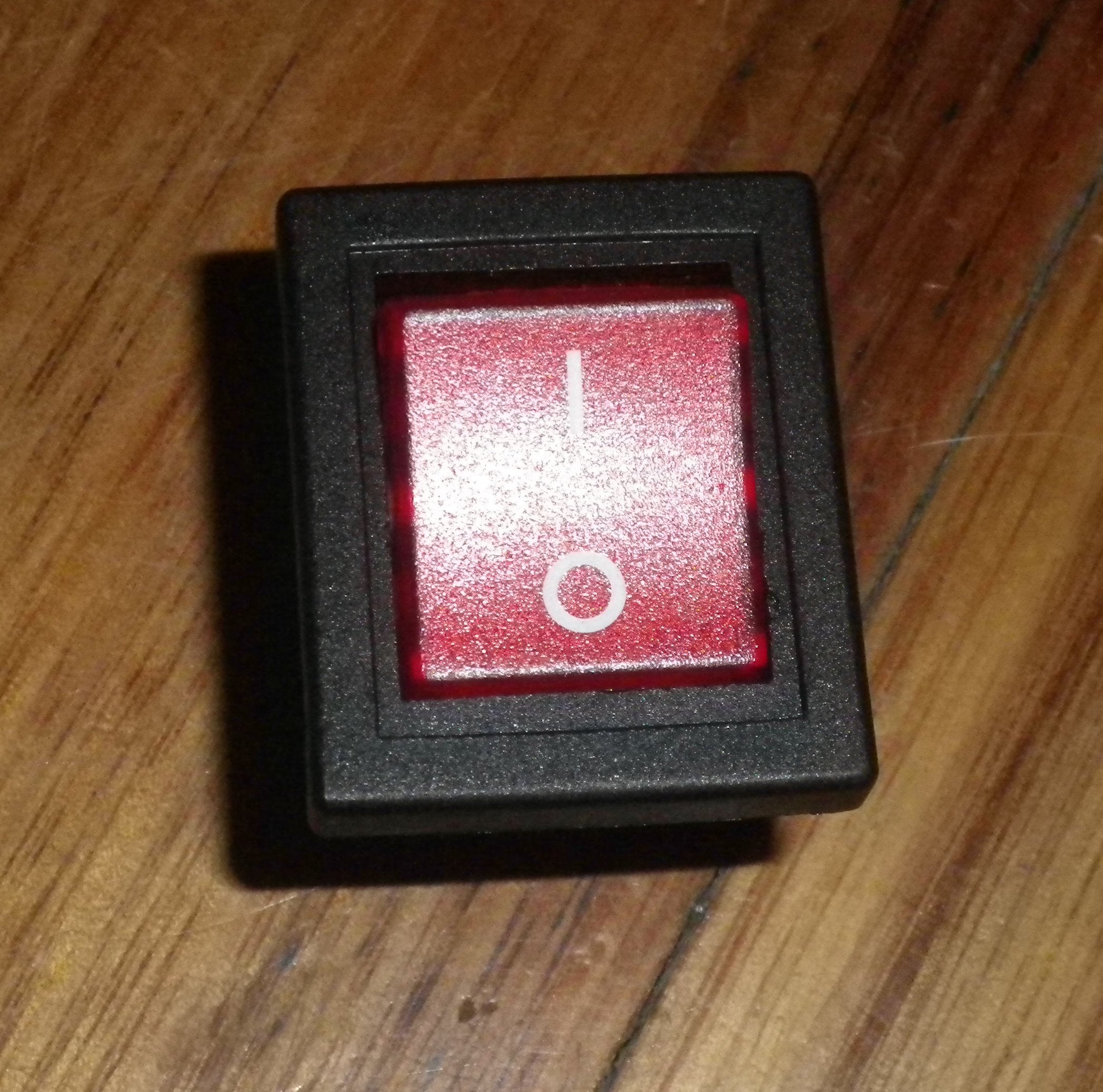 8 Amp Red Lit Double Pole Single Throw (DPST) Rocker Switch - Product Part # A31H