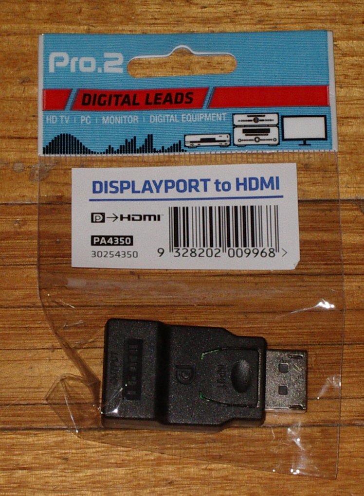 High - Quality Digital Video Adapter: DisplayPort Male Connector to HDMI Female Connector - Part # PA4350