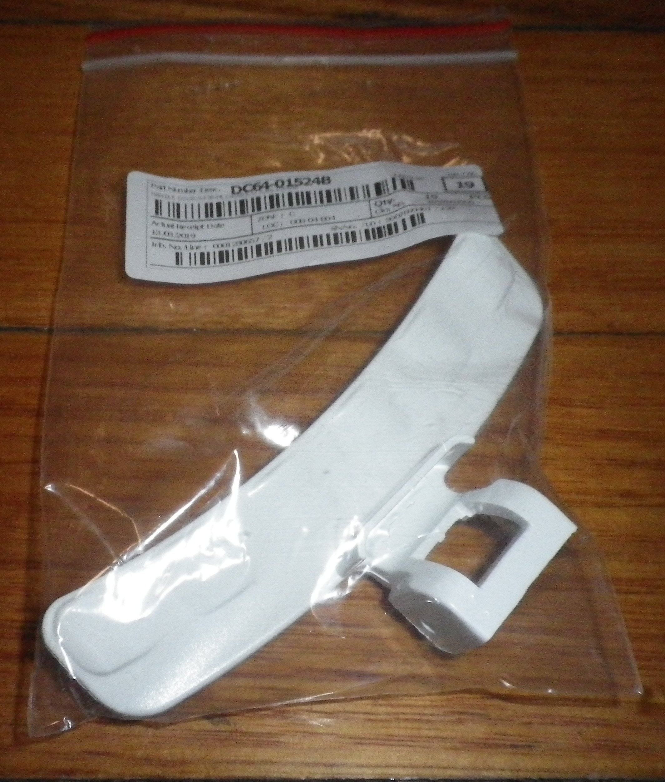 Samsung Front Loader Washing Machine White Door Handle Lever - Replacement Part # DC64-01524B