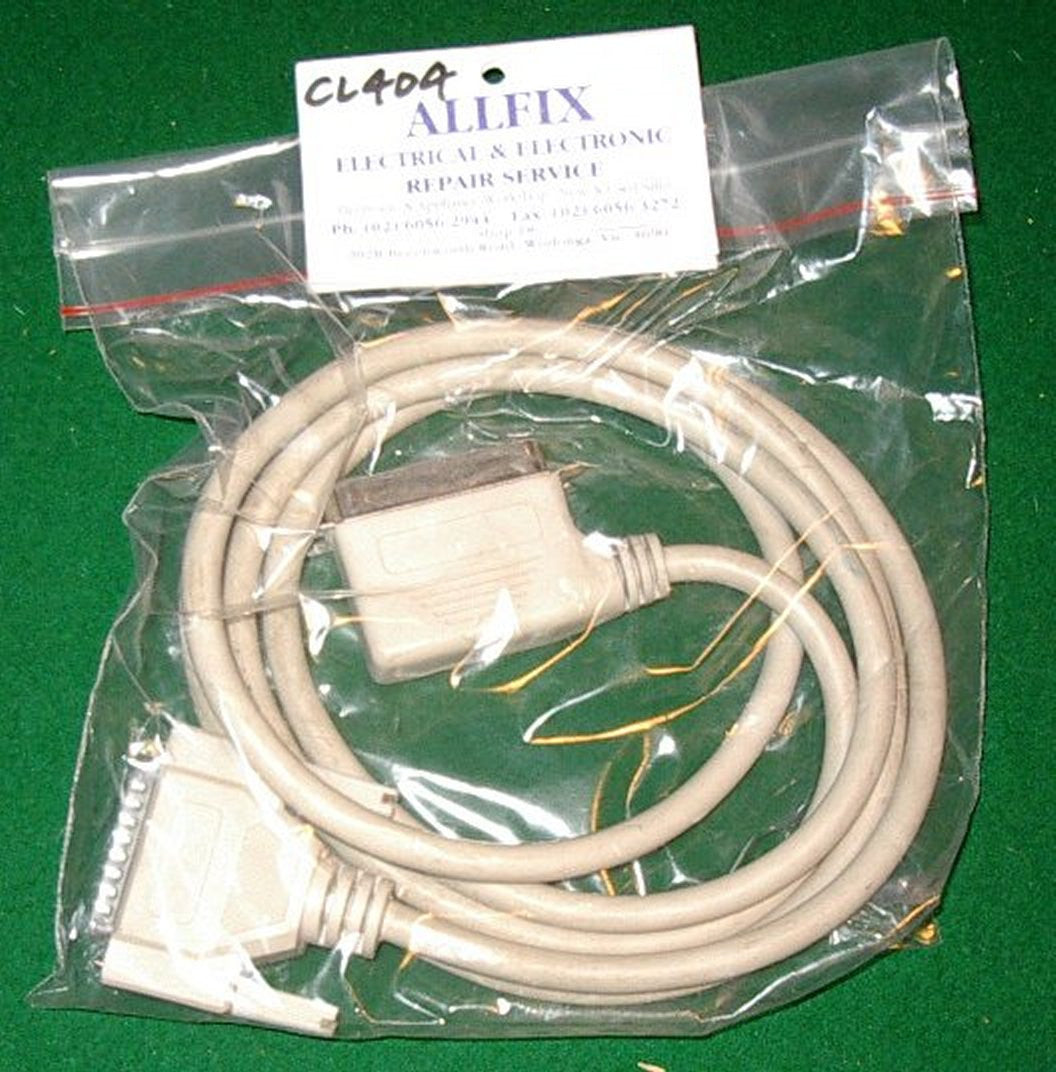 2m DB25 Male to Right-Angle 36-Way Centronics Male Computer Lead - Part # CL404