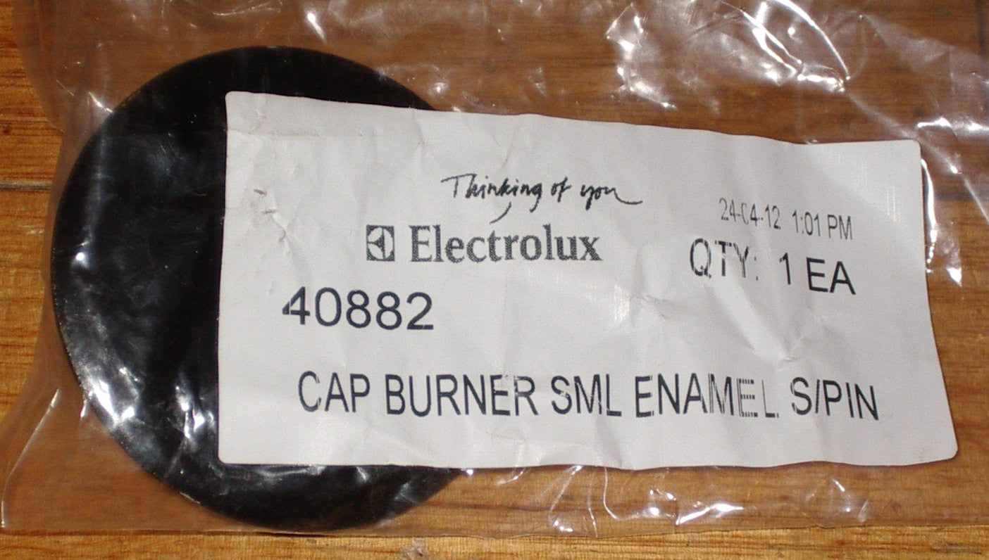 Small-Sized Dark Brown Die - Cast Burner Cap with 56mm Diameter for Chef Gas Stoves and Ovens - Part No. 40882