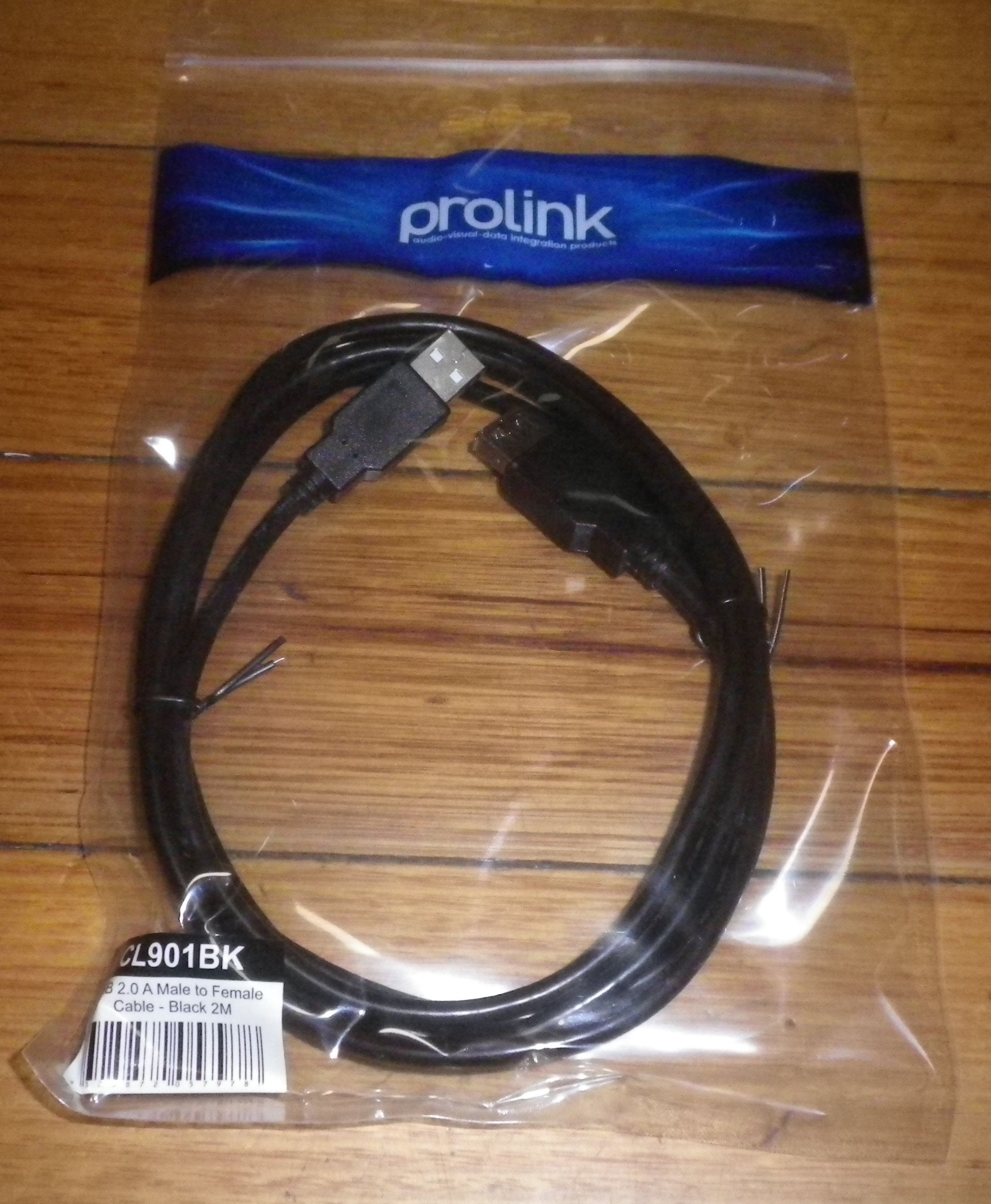 2 - metre USB - A Male to USB - A Female Computer Lead, Part # CL901BK