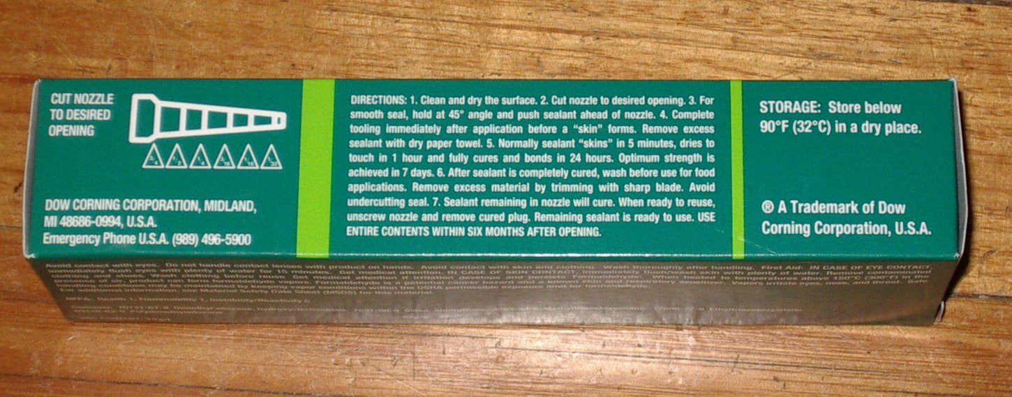 Dow Corning High-Temperature Resistant Silicone Sealant (Up to 600˚F) in 90ml Tube - Part # SIL736-90