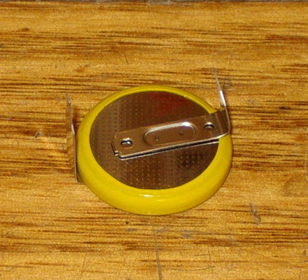 3V CR2032-1HM Lithium Battery with Horizontal Solder Tags for Easy Mounting