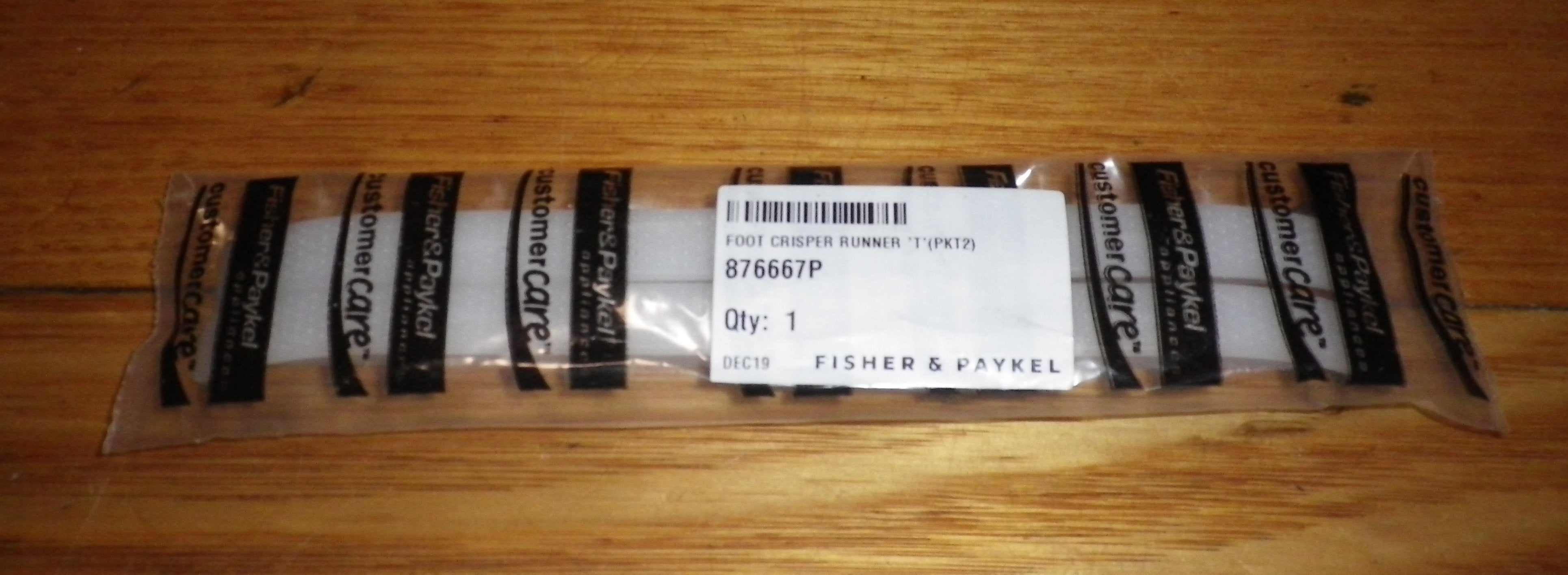 Fisher & Paykel 19cm Short Crisper Bin Slide Runners, Pack of 2 - Part # FP876667P