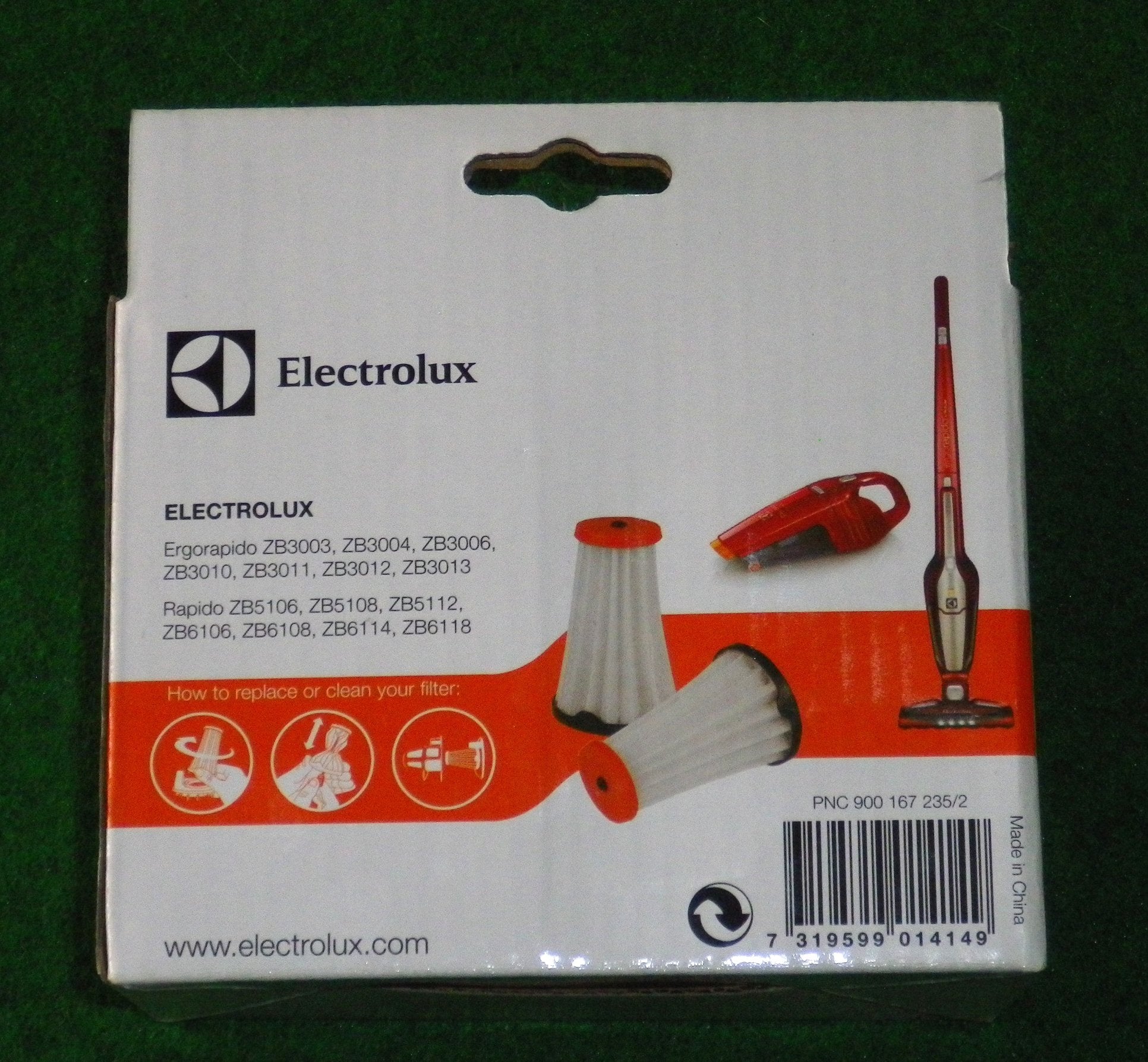 Electrolux Rapido ZB5100, ZB6100 Series Genuine Handheld Vacuum Inner Filter Pack of 2 - EF144A