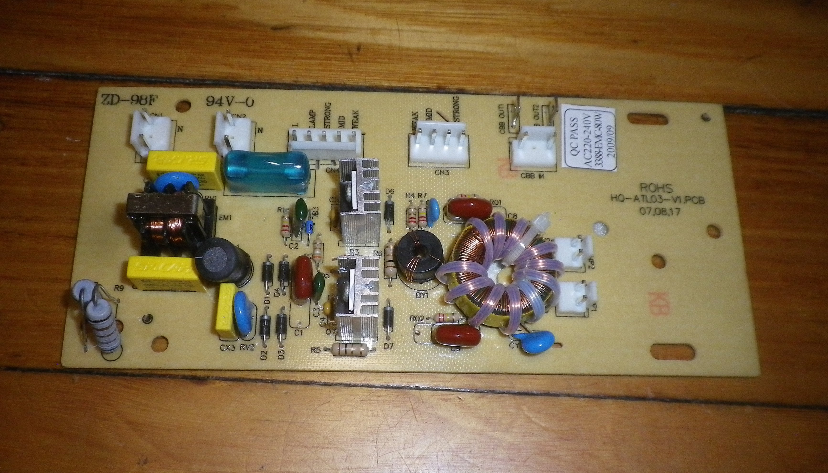 Robinhood RWC3CH9SS High - Quality Rangehood Control Printed Circuit Board #115206