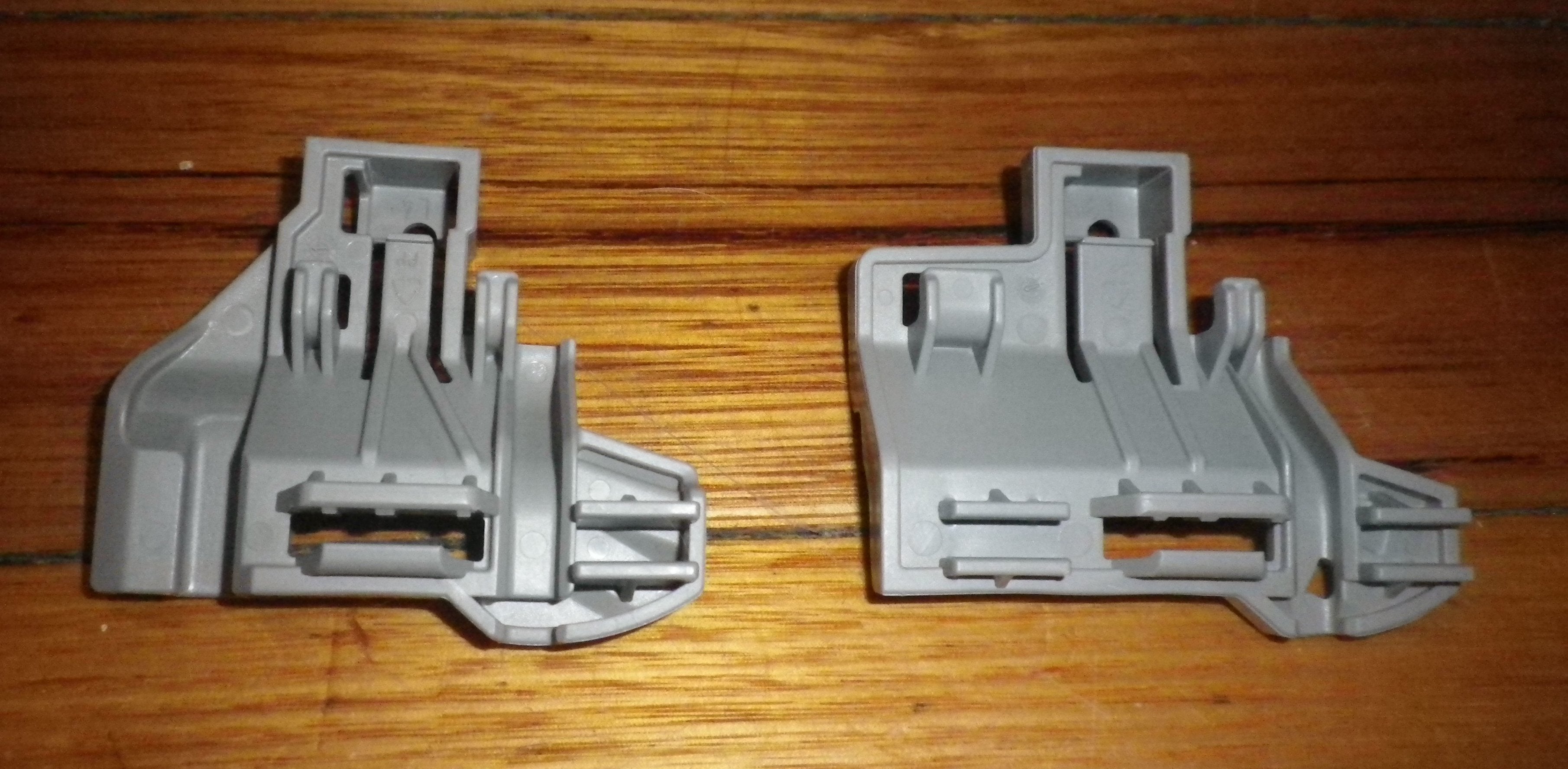 Bosch SMS & SMU Series Dishwasher Lower Basket Rack Clips (Pack of 2) - Part # 611482