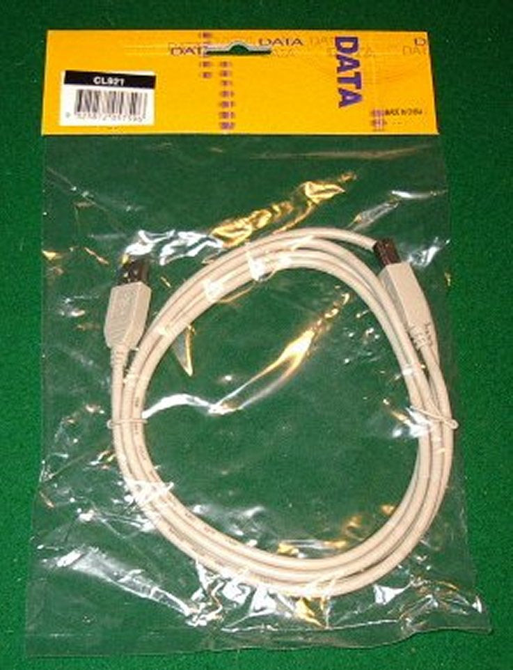 2-Meter Standard USB Printer Cable - USB-A Male to USB-B Male (Part No. CL921)
