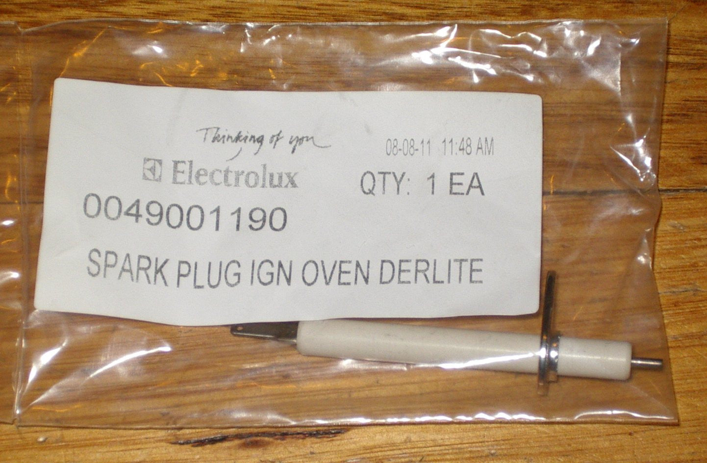 High - Quality Chef Gas Stove and Oven Ignition Electrode Appliance Part - Derlite, Part Number 0049001190