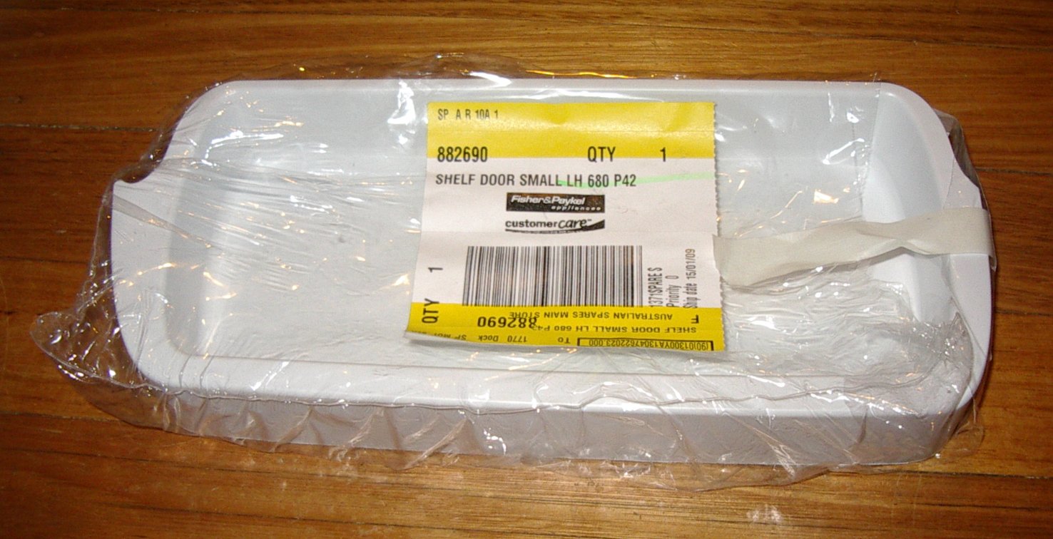 Fisher & Paykel E440T Left - Handed Short Refrigerator Door Shelf Replacement Part # FP882690 for Select Models