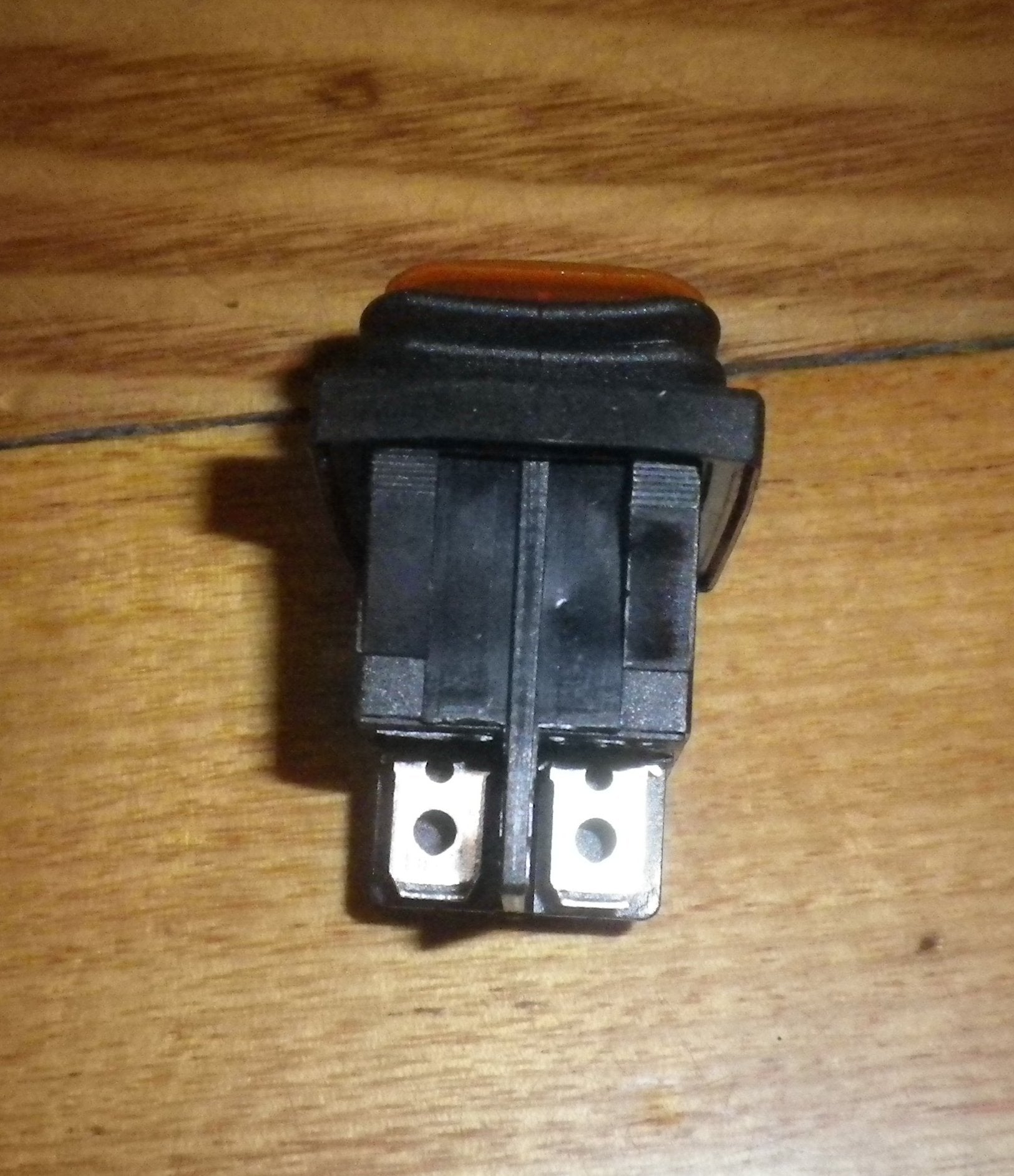 Universal Amber Illuminated DPST Mains Rocker Switch with Rubber Boot - A310B