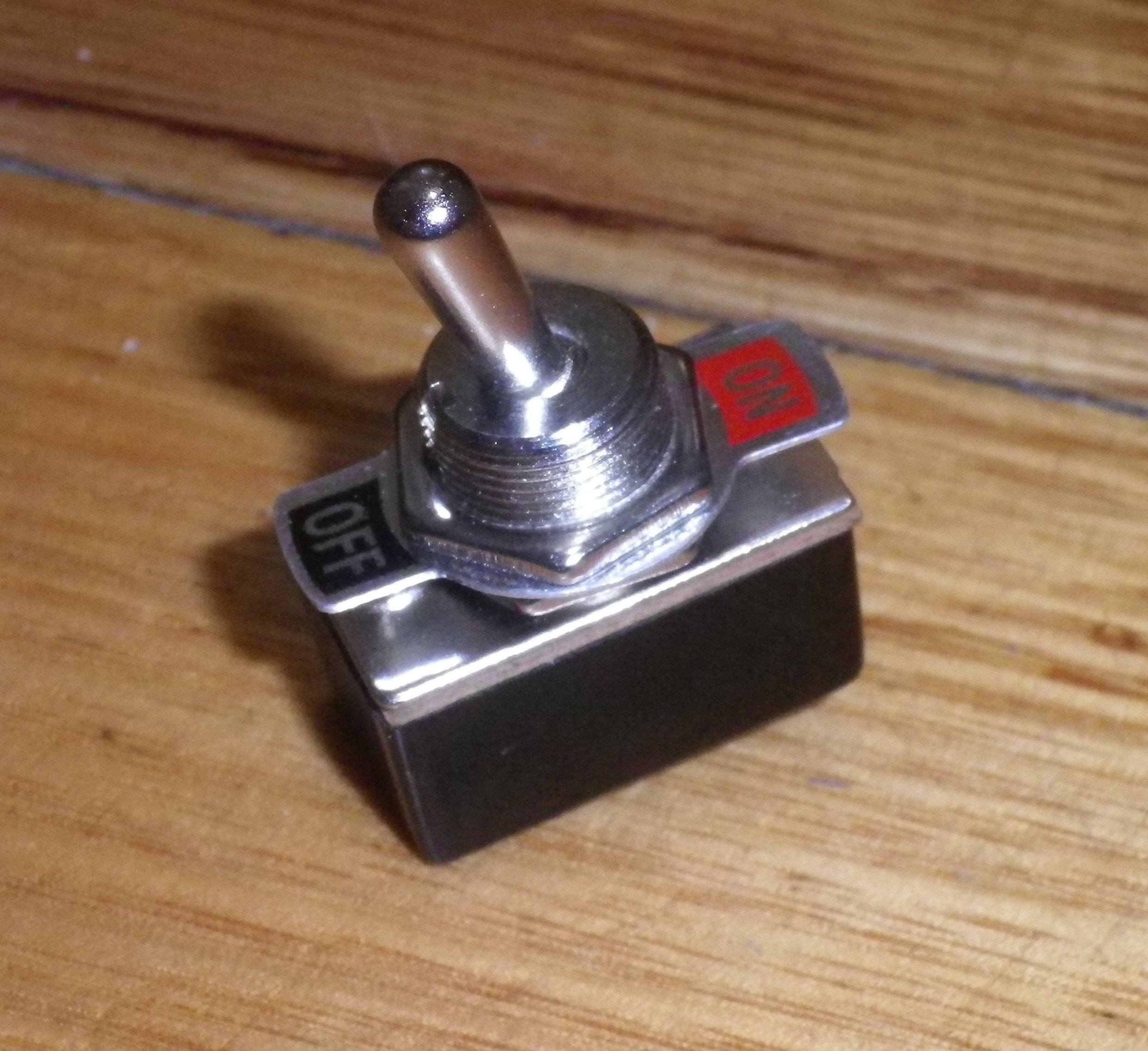 Affordable Single-Pole Single-Throw Chrome Toggle Switch - Model ST305