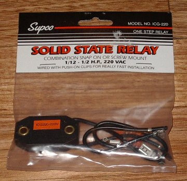 Supco ICG220 Universal Solid State Start Relay for 1/12HP - 1/2HP Fridge Compressors