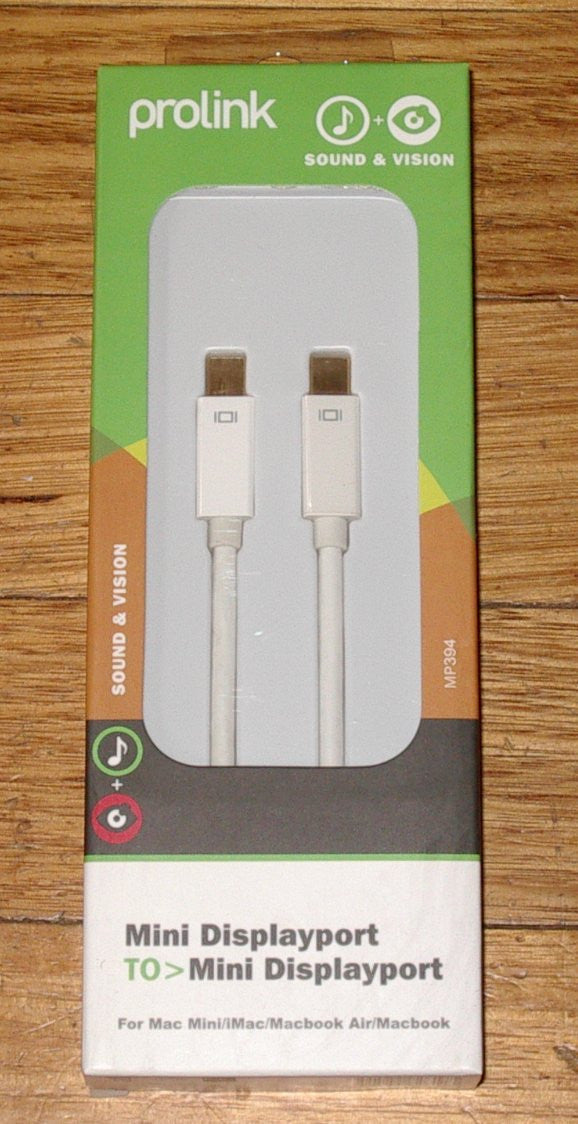 Prolink Quality AV Lead - Mini DisplayPort Plug to Plug, 2.0mtr - Part # MP394