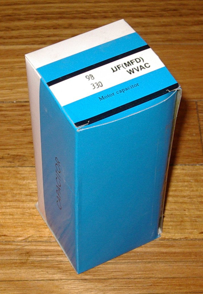 High - Performance 98 Microfarad (98uF) 330 - Volt Electric Motor Start and Run Capacitor - Part # CAP098