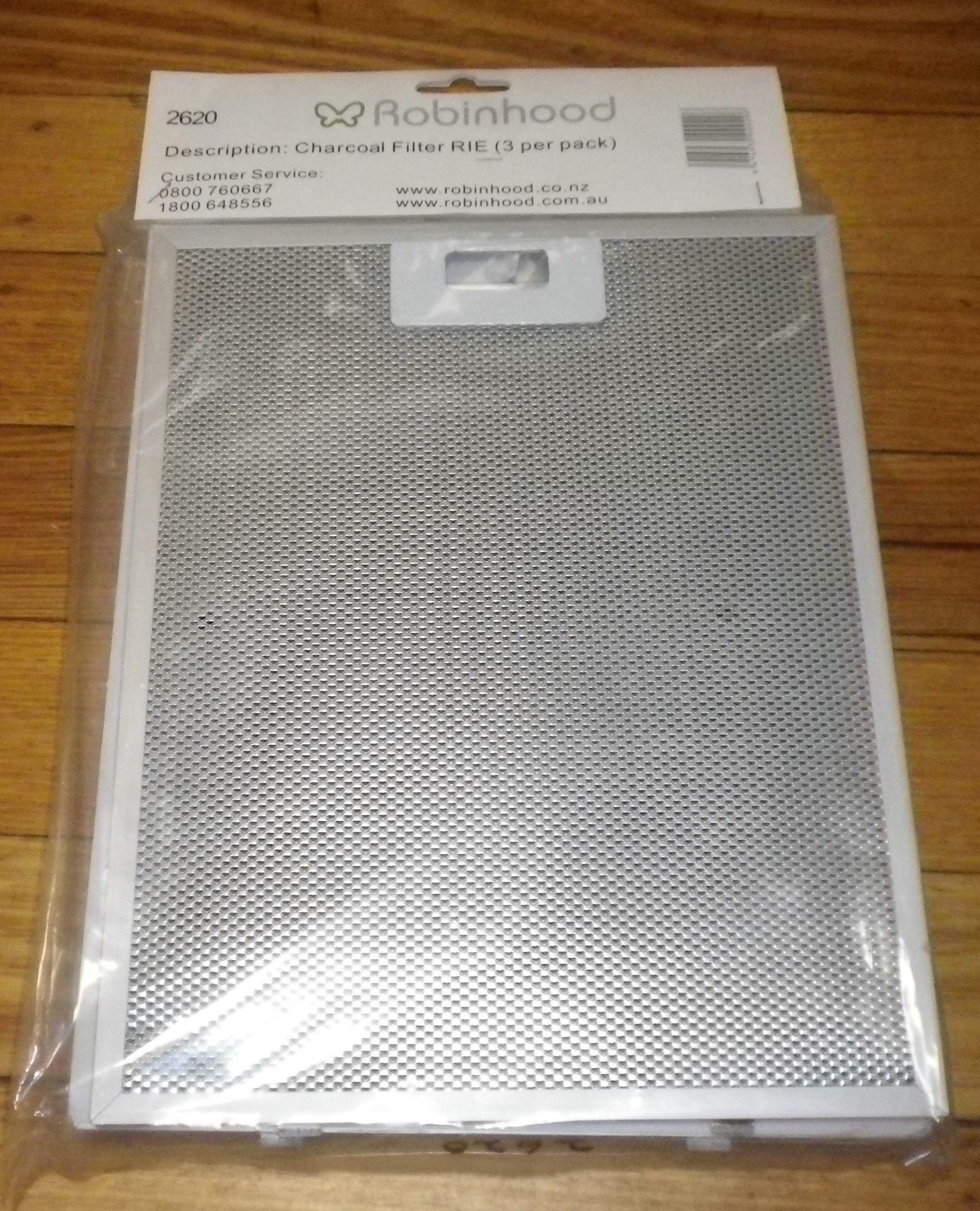 Robinhood RIE3CL9SS 900mm Wide Rangehood Carbon Filter Set (Pack of 3) - Part Number 2620