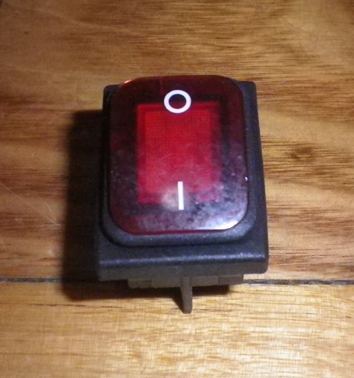 Universal Red Illuminated DPST Mains Rocker Switch with Rubber Boot - A310C