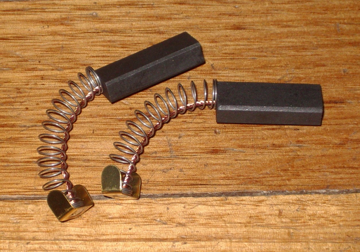 Domel 145mm FlowThru & Bypass Vac Motors Carbon Brushes (Pair) - Part # MCB003