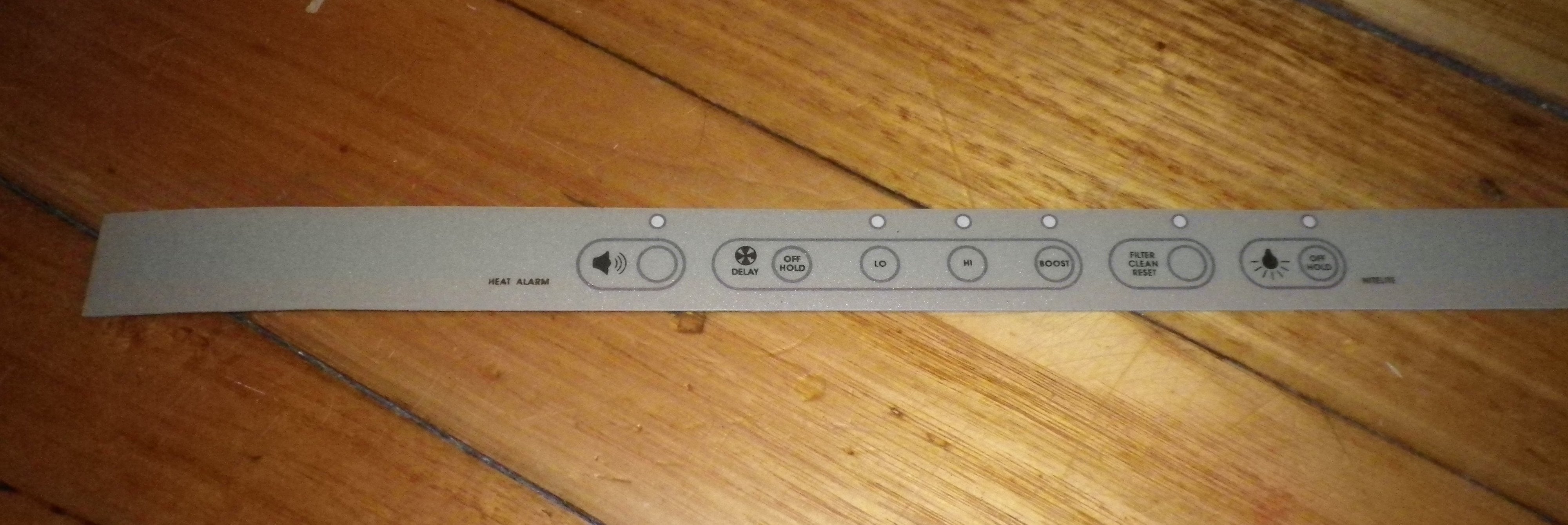 Almond Front Panel Decal for Robinhood 2001 800mm 7 - Button Rangehood - Part # 6281