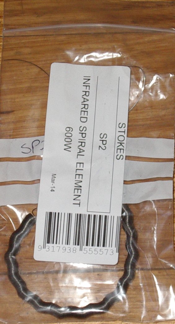 600-Watt 240-Volt Spiral Heater Element Replacement Part - SP2
