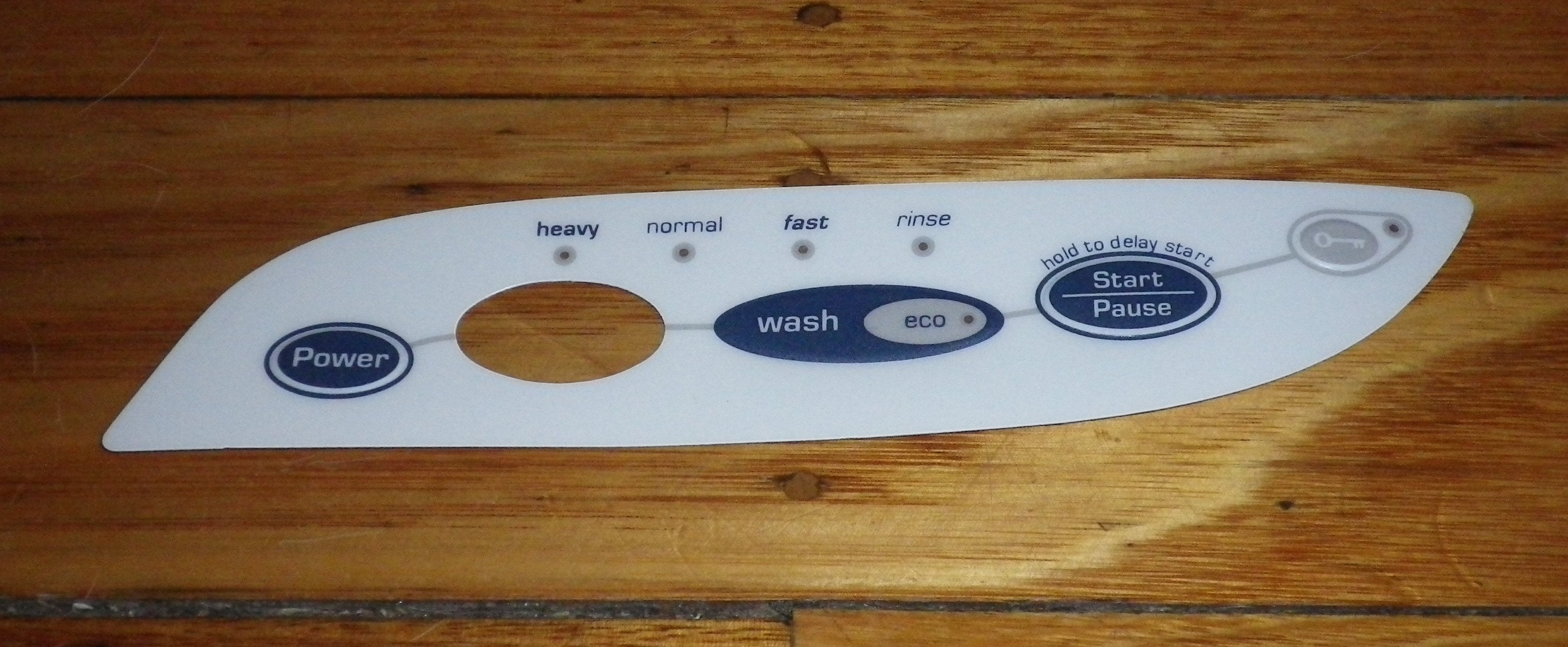 Fisher & Paykel DW920 Nautilus White Front Control Panel Decal - Part FP521761