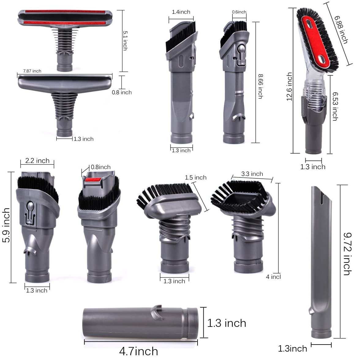 Universal Tool Kit for Dyson V6 and Corded Vacuum Cleaners - Part Number DYSV6 - DCKIT - 7PCS