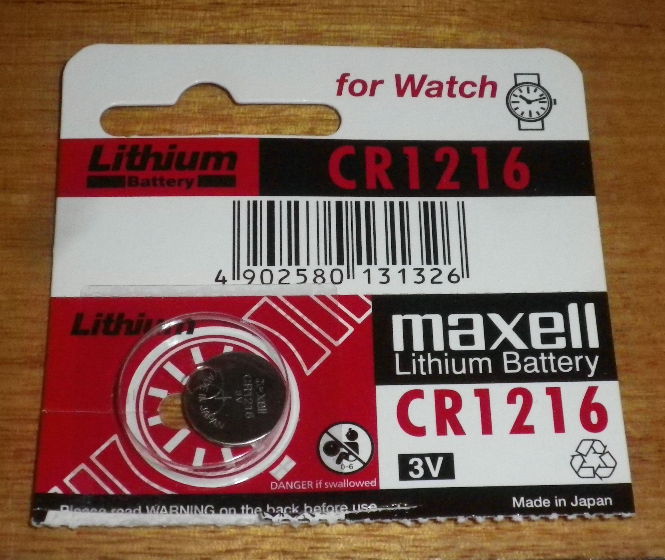 High - Quality 3 Volt CR1216 Lithium Coin Battery for Watches and Motherboards